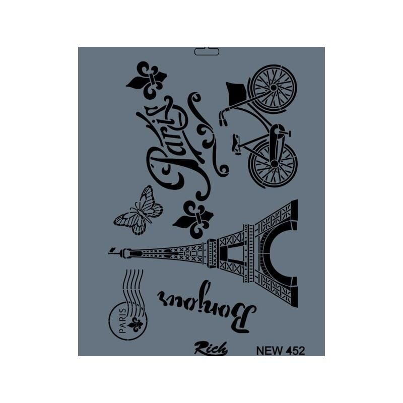 Rich New Seri N452 Stencil 35X25 Cm
