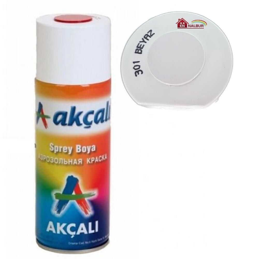 Akçalı Sprey Boya 400 Ml 301 Parlak Beyaz