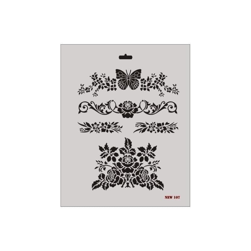 Rich New Seri N107 Stencil 35X25 Cm