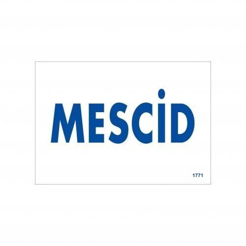 Mescid Uyarı Levhası 17,5X25 Kod:1771