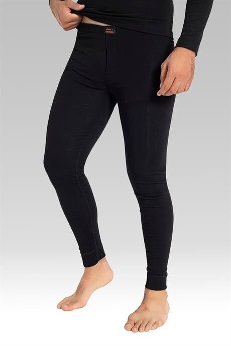 Erkek Termal Tayt Siyah İçi Şardonlu Sıcak Tutan Kışlık