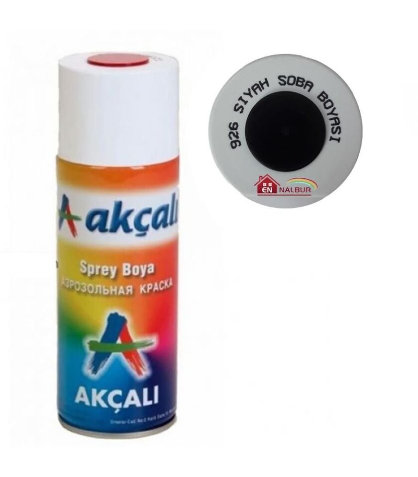 Akçalı Sprey Boya 400 Ml 926 Siyah Soba Boyası