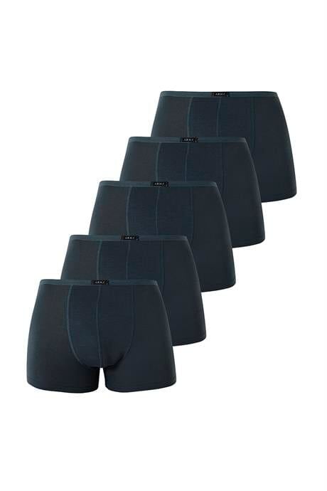 Erkek İnce Bel Lastikli Bambu Boxer Füme 5'li Paket