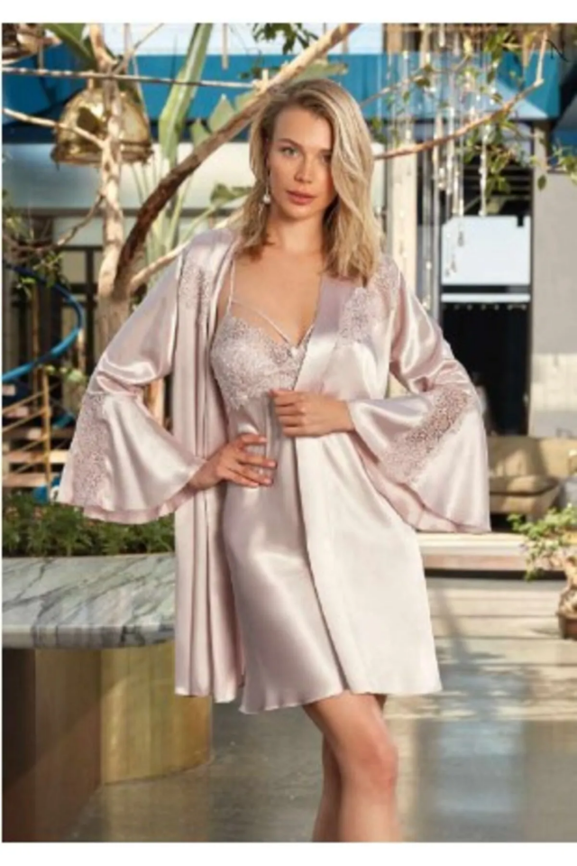 Nurteks 5390 Saten Gecelik Takımı