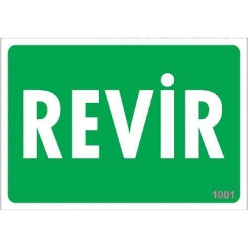 Revir Uyarı Levhası 17,5X25 Kod:1001