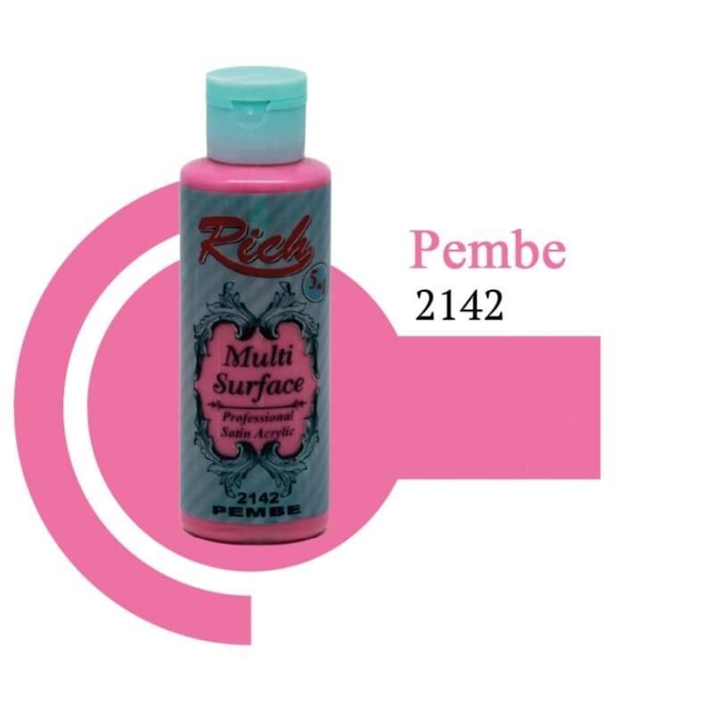 Rich Multi Surface 2142 Pembe Akrilik Boya 120 Cc
