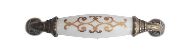 Klasik Silindir Kulp Antik Sarı 96 Mm