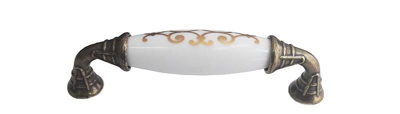 Klasik Silindir Kulp Antik Sarı 96 Mm