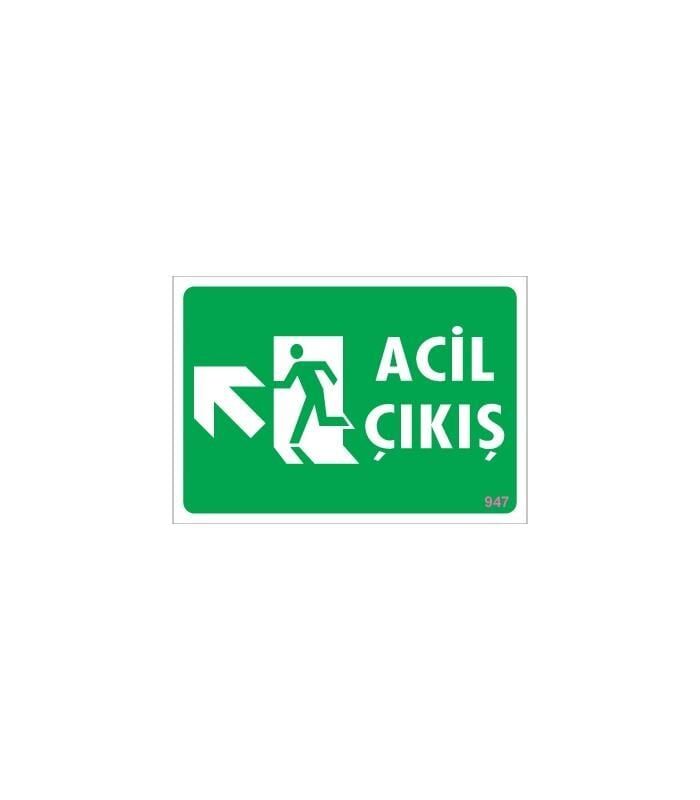 Acil Çıkış Uyarı Levhasi 25X35 Kod: 947